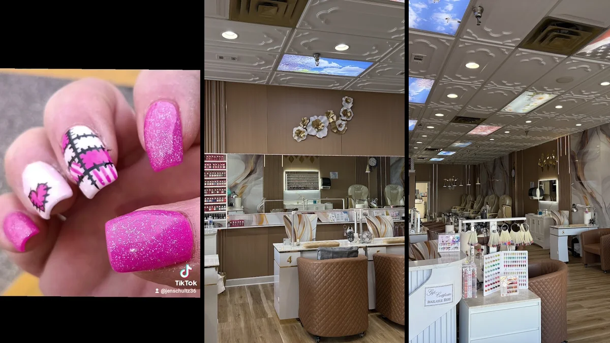 Pedicure chair with clean spa lighting.